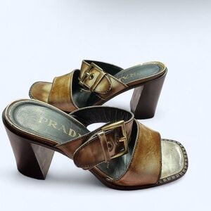 Rare Vintage Prada leather sandals